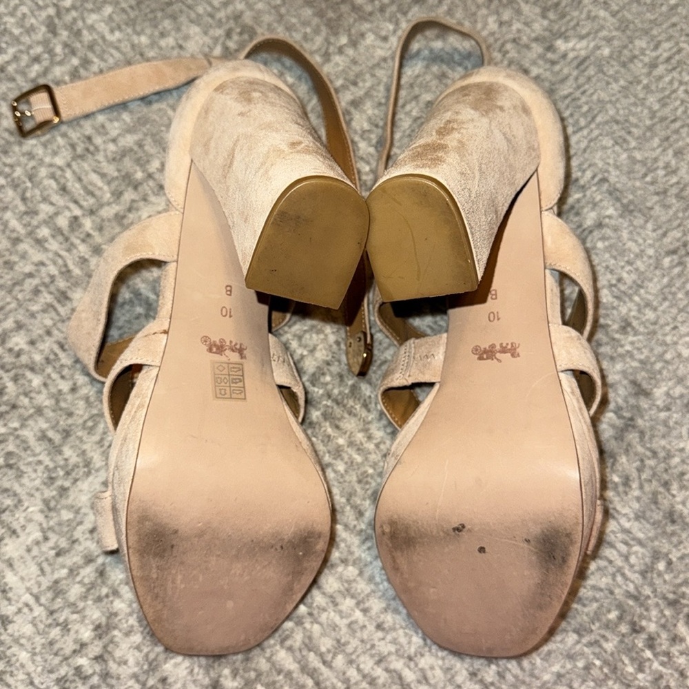 Coach Women's Tan Strappy Sandals - Picture 3 of 3